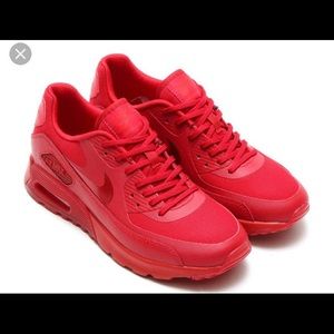 All Red Nike air max size 6. Like new